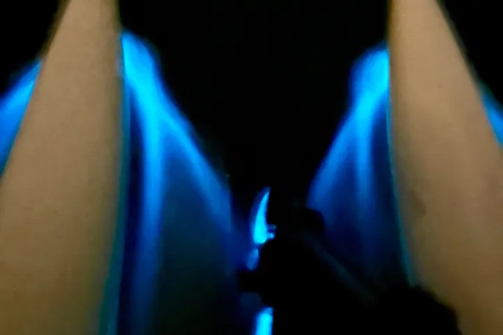 a close up of a person