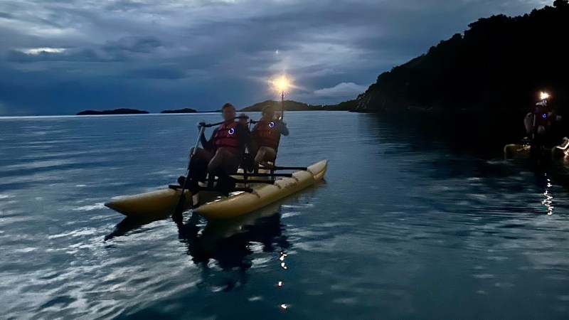 a small boat in a body of water